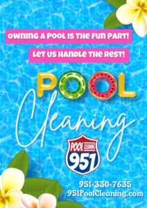 Pool Party Poster with Blue Pool Background